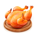 Frango caipira abatido